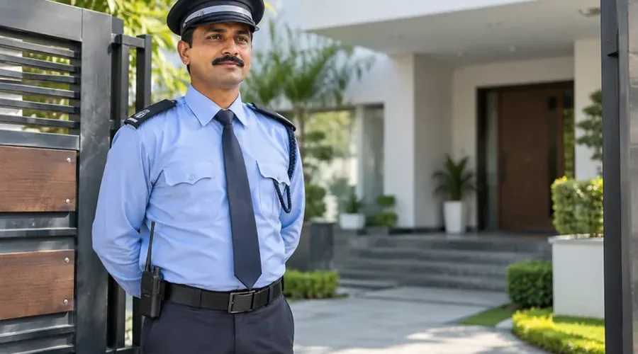 Security guard at a residential property