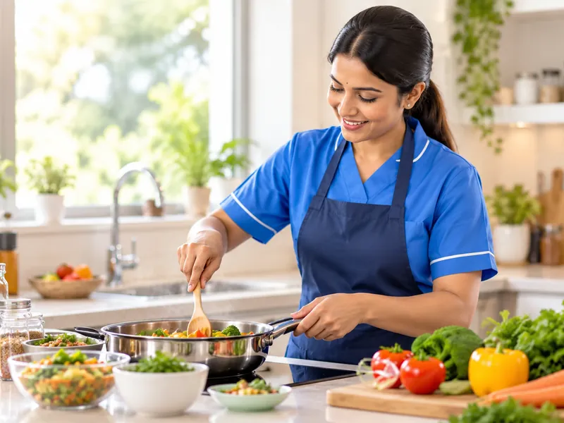 Home cooking service for healthy meals