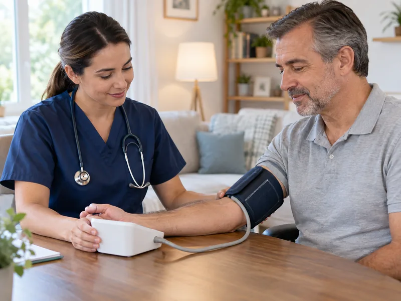 Blood pressure check service at home