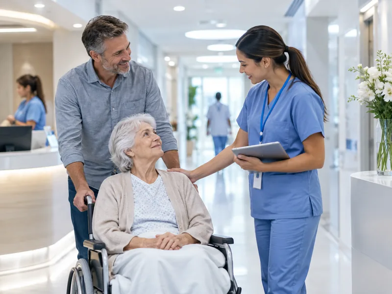 Hospital support assistance for patient and family